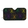 thumbnail image 7 of Fotbe Mardi Gras Carnival Car Windshield Sunshade | Sun Visor Protector Front Window Shade, Keeps Out UV Rays, Keeps Your Vehicle Cool-Medium, 7 of 7