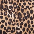 thumbnail image 4 of MICHAEL KORS Womens Beige Zippered Slitted Hook And Bar Faux Pockets Animal Print High Waist Pants Plus 20W, 4 of 4