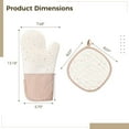 thumbnail image 5 of Boho Oven Mitts and Pot Holders Set Silicone Hot Pads and Oven Mitts for Baking, Cooking, and Grilling Heat Resistant Non-Slip, Stylish Mushroom Pattern Perfect Kitchen Accessories for Home Bakers, 5 of 5