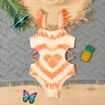 thumbnail image 2 of BOBOGOJP 2026 Cut Out One Piece Swimsuits Girls Bathing Suit high-Cut Quick-Dry Beach 5-13Years Orange for Size 9-10 Years, 2 of 7