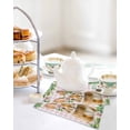 thumbnail image 4 of Easter Bunny Kitchen Dish Towels for Drying Dishes Set of 4, Spring Daisy Botanical Leaves Pink Plaid Waffle Weave Microfiber Hand Tea Bathroom Towels Quick Dry & Absorbent Towel 12x12, 4 of 7