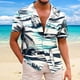 thumbnail image 2 of Shirt For Men Casual Fashion Summer Short Sleeve Buttons Printed T Shirt Top 2XL, 2 of 5