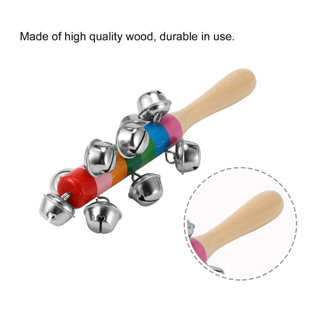 Onever 9Pcs/Set Kids Children Wooden Drum Bell Wood Musical Instruments Hands-On Skill Developing Educational Toy