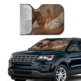 thumbnail image 3 of Kdxio Oil Painting Chicken And Duck Print Front Windshield Sun Shade,Folding Auto Sunshade for Car Truck SUV-Small, 3 of 7