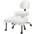 thumbnail image 6 of Homall Ergonomic Cross Legged Chair,360°Swivel Wheels, Height Adjustable Ergonomic Kneeling Desk Chairs for ADHD,Meditation ,Yoga and Home Office with Strong Lumbar Support,Teddy Fabric,Off White, 6 of 9