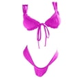 thumbnail image 4 of Afdoent Bikini Sets For Women New Lace Up Bikini Solid Color Split Women's Swimsuit Good Selling Set Beach Swimwear, 4 of 4