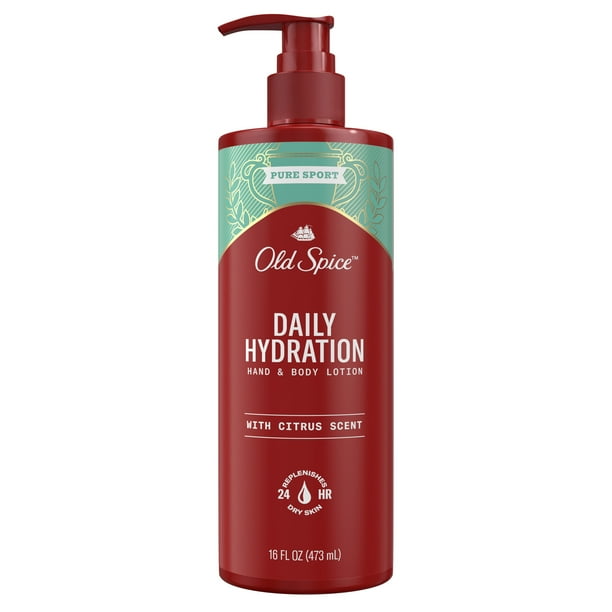 Old Spice Daily Hydration Hand & Body Lotion for Men, Pure Sport with