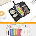 thumbnail image 5 of FORMRS Pencil Case with 3 Compartments School Large Capacity Zipper Pen Pouch Stationery Organizer, Blue Cartoon Birds Pattern, 5 of 8