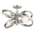 thumbnail image 1 of Golden Lighting 8330-4SF PW Sloane 4-Light Semi-Flush Ceiling, Pewter, 1 of 5