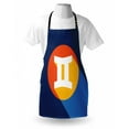 thumbnail image 3 of Zodiac Gemini Apron Horoscope Sign with Colorful Graphic Design in a Circle on Blue Background, Unisex Kitchen Bib Apron with Adjustable Neck for Cooking Baking Gardening, Multicolor, by Ambesonne, 3 of 3
