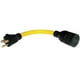 thumbnail image 1 of Adaptador Convertidor US Wire Amarillo Clima Frío 12 Pulgadas 20A a 15A y 15A a 20A 600V UL 12/3 Cal, 1 of 3