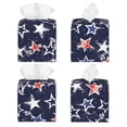 thumbnail image 2 of Yiaed USA Stars Print Tissue Box Cover, PU Leather Decorative Organizer for Tabletop, Bathroom, Car, Office Creative Decorative, 2 of 7