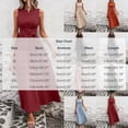 thumbnail image 3 of XuJwPNcy Dresses for Women Sleeveless Tie Front Aline Dress Round Neck Thin Maxi Dresses Ladies Summer Comfortable Clothes, 3 of 7
