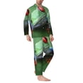thumbnail image 2 of Xecao Red-Eyed Tree Frog-1 Print Pajamas Set Mens Pajamas Long Sleeve Loungewear Two-Piece Sleepwear Button-Down Pjs Set,2PJS-Large, 2 of 7