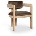 thumbnail image 4 of Pemberly Row Contemporary Brown Velvet Dining Chairs (Set of 2), 4 of 10