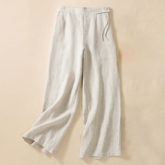 Tbopshirt Pants for Women Plus Size Women's Loose Wide Leg Pants High Waist Straight Pants Casual Pants Loose Causal Pants