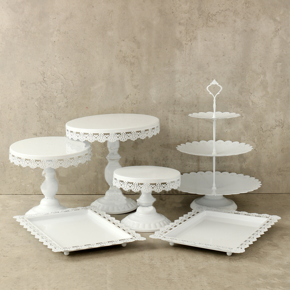 Set of 6 Crystal Cake Holder Cupcake Stand Dessert Holder