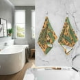 thumbnail image 6 of Leopard Print Towels, 2 PCS, Super Soft Absorbent Hand Towel Cotton Bath Towels for Bathroom Hotel Kitchen Spa Gym 16 X 28 Inches, 6 of 7