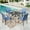 Black & Blue, variant on MF Studio 5-Piece Outdoor Patio Dining Set with Metal Steel Square Table & Textilene Chairs for 4-Person, Black & Brown