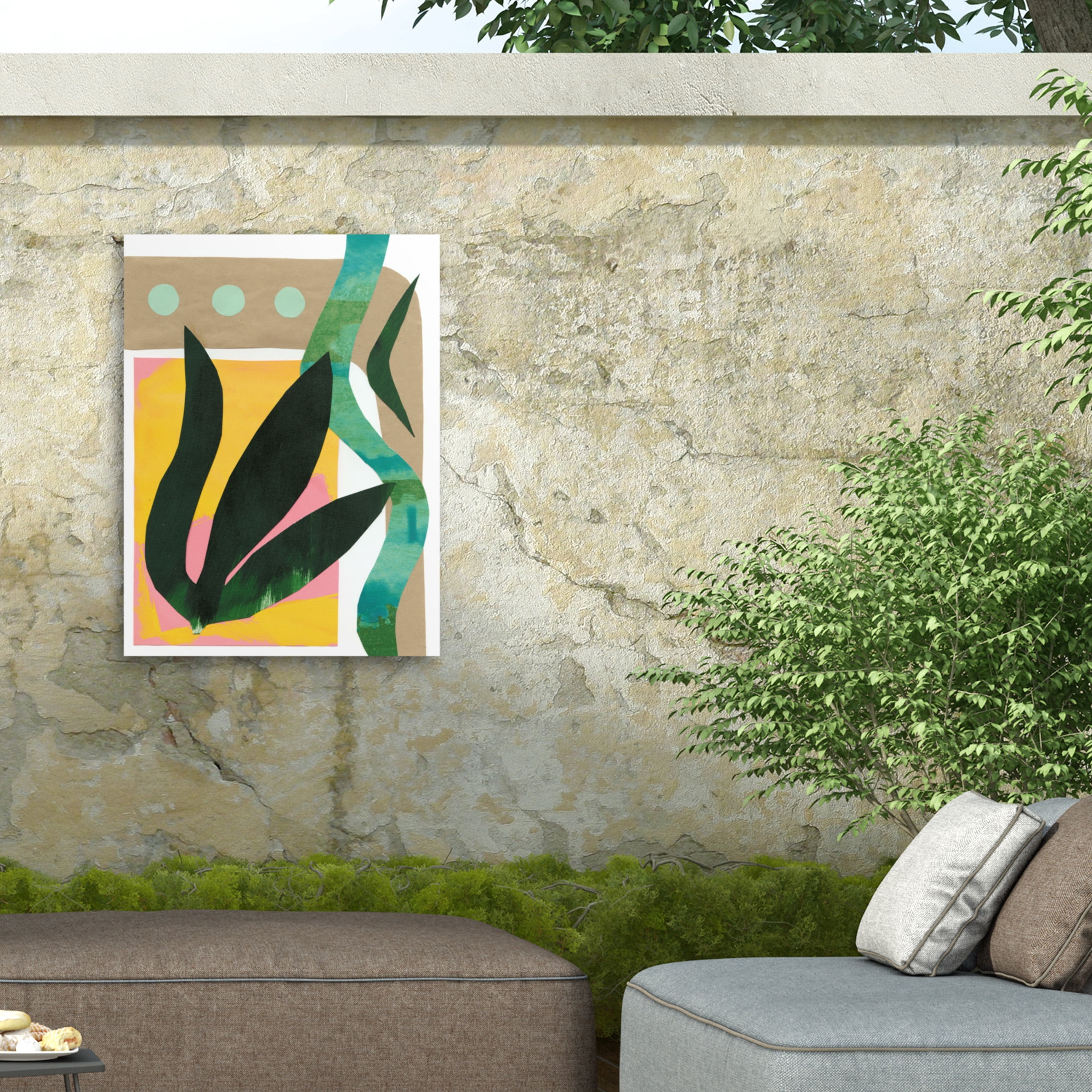 Renee W. Stramel 'South Beach I' Outdoor Canvas 32x32