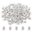 thumbnail image 1 of Unique Bargains Cord End Caps, 100Pcs 5.5x9mm Metal Spring Coil End Tips Crimp Terminators Caps Silver White, 1 of 5
