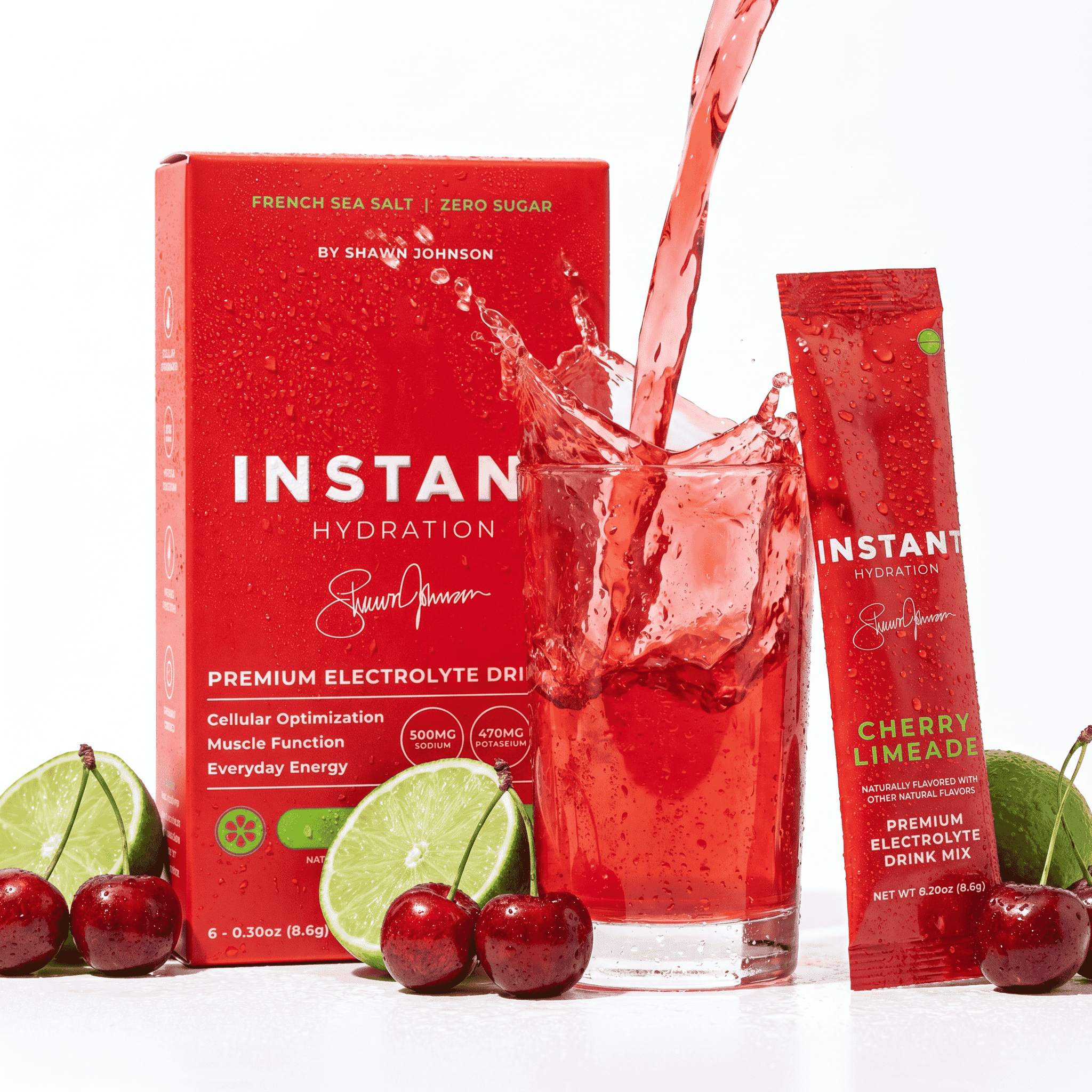 Instant Hydration Sugar Free Electrolyte Powder, Cherry Limeade, 6 Sticks