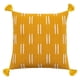 thumbnail image 2 of Funda de almohada suave tejida con borlas Perfecl Cuadrado amarillo, 2 of 8