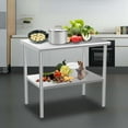 thumbnail image 2 of ROVSUN 36'' x 24'' Stainless Steel Rectangular Commercial Metal Table for Prep & Work, 2 of 7