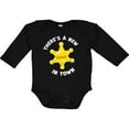 thumbnail image 3 of Inktastic There's a New Sheriff in Town Badge Boys or Girls Long Sleeve Baby Bodysuit, 3 of 5