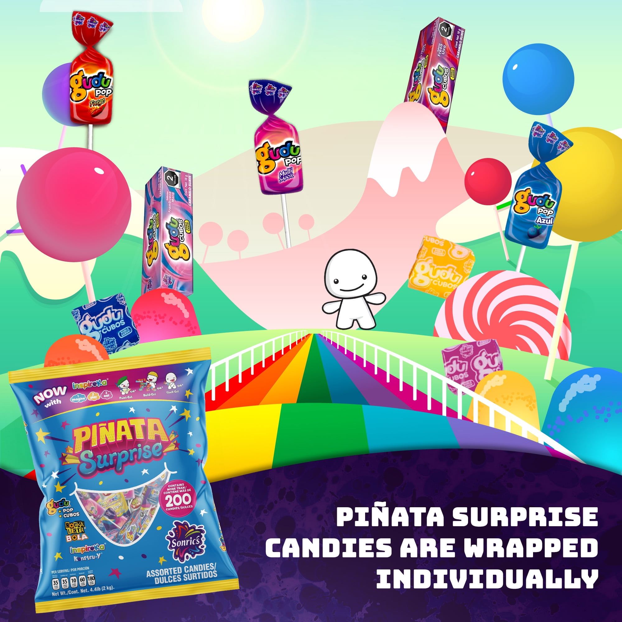 Sonric's Pinata Surprise Candy Mix, Classic Mexican Candy Assortment, 4 lb Bag