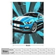thumbnail image 4 of Fenyluxe Mustang Car Cobra Print Throw Blanket for Bed Couch Car Kids Adults All Seasons Flannel Material 50x60in, 4 of 6