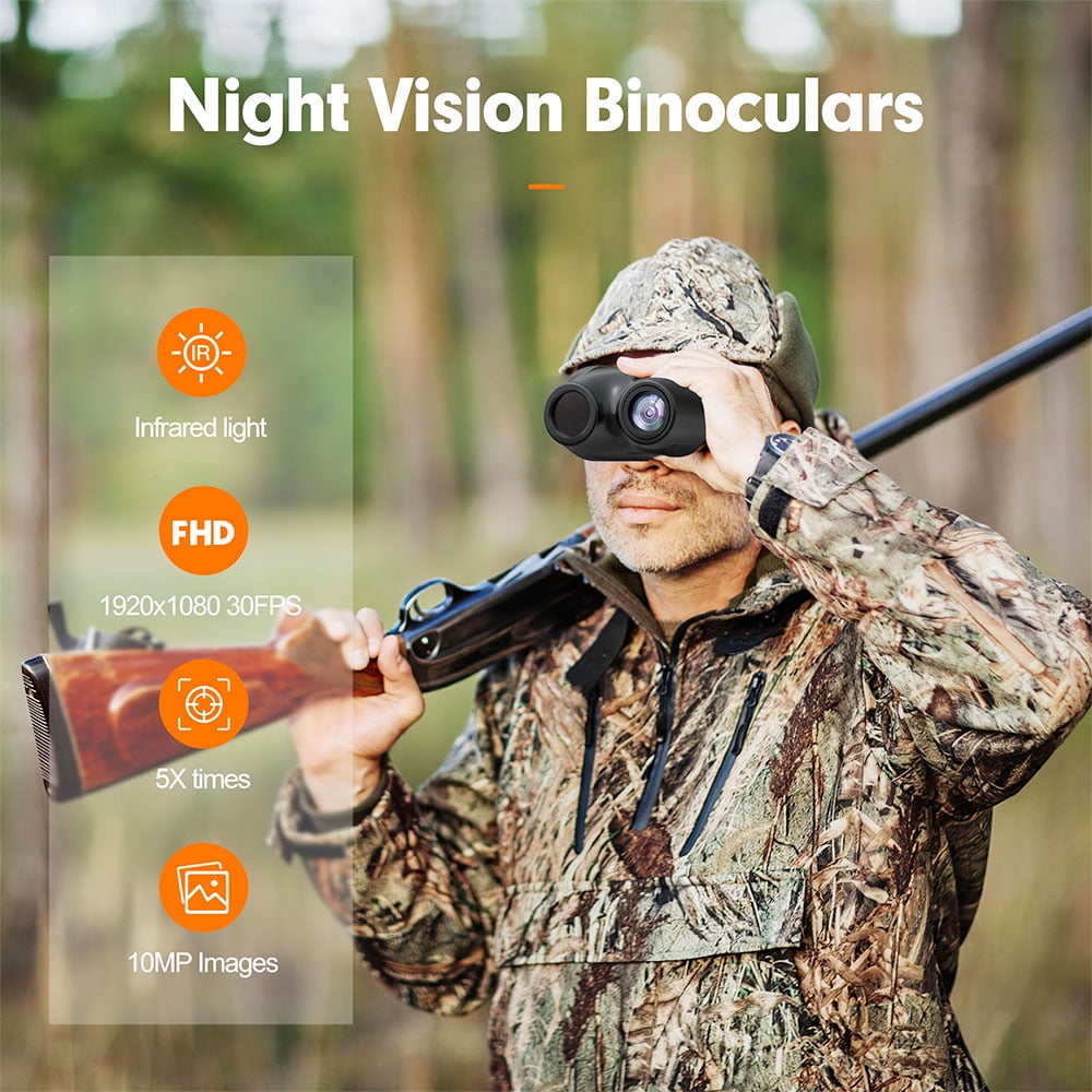 GTMEDIA N4 Night Vision Binoculars,1.54-Inch HD 1920*1080 30FPS Screen, 7 Adjustable IR Levels, 300m Clear Night Viewing Rang for Hunting Camping Wildlife Observation Security Patrol