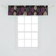 thumbnail image 2 of Minimalist Window Valance, Geometric Design Leaves Looking Oval Shapes Pattern Abstract Boho Art, Curtain Valance for Kitchen Bedroom with Rod Pocket, 54" X 18", Purple Dark Grey Tan, by Ambesonne, 2 of 2