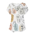 thumbnail image 4 of Hauts pour Femmes,Shorts pour Femmes,Haut à Col en V pour Femmes à la Mode et Décontracté à Manches Courtes pour le Printemps/été,Hauts à Manches 3/4 pour Femmes,Hauts Décontractés pour Femmes, 4 of 4