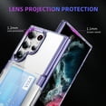thumbnail image 3 of Decase Transparent Wallet Case for Samsung Galaxy S25 Ultra,Wallet Case with Card Holder Kickstand Card Holder Clear Hard+PC Soft TPU Hybrid Shockproof Cover for Galaxy S25 Ultra Phone Case,Purple, 3 of 7