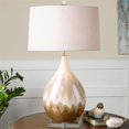 thumbnail image 2 of Uttermost Flavian Crystal and Glazed Ceramic Lamp in Beige/Ivory, 2 of 3
