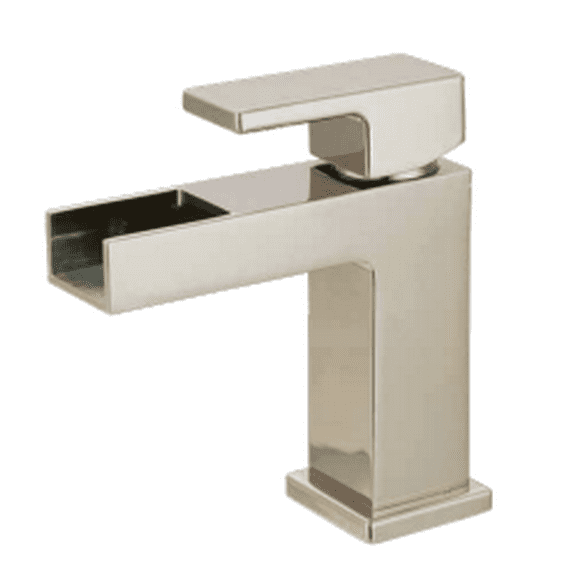 Axio Single Handle Waterfal Bathroom Faucet (Brushed Nickel)