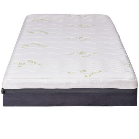 Costway King Size 10 Memory Foam Bamboo Fiber Cover Mattress Pad Bed Topper Walmart Canada