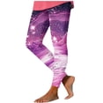 thumbnail image 3 of TaTaai Star Print Stretchy Non-see-through Fashion Women High Waisted Tight Yoga Pants Elastic Breathable Gym Workout Athletic Sports Casual Daily Wear Full Length Leggings Gift, 3 of 5