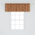thumbnail image 2 of Ambesonne Autumn Window Valance, Fall Leaves and Dots, 54" X 18", Burgundy Mint Green, 2 of 3