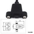 thumbnail image 3 of HUGFEGWE Câble d'Extension USB 0,3m, Angle vers le Haut 90°, Rallonge à Vis CJ25311-4205, 3 of 5