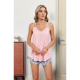 thumbnail image 4 of Eyelet Sleeveless Camisole Casual Spaghetti Strap Pink L, 4 of 9