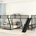 thumbnail image 2 of Black L-shaped Bunk Bed With Twin Loft And Useful Traits - Metal & For Family Living Spaces Size Functional Desk Strong Modern Families, 2 of 2