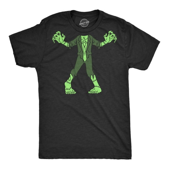 Mens Zombie Body T Shirt Funny Spooky Halloween Party Undead Tee for Guys Graphic Tees