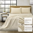 thumbnail image 3 of LANCO MODERN LIFESTYLE California King Comforter Set, Grey Gold, 15 Pieces Room in a Bag, Jacquard with Patchwork, Luxury Bed Set with Sheets, Curtains, Bed Skirt, Pillow Shams, Cases and Pillows, 3 of 9