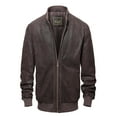 thumbnail image 4 of REED MEN'S BASEBALL SUEDE LEATHER JACKET (IMPORTED) (3XL, BLACK), 4 of 10