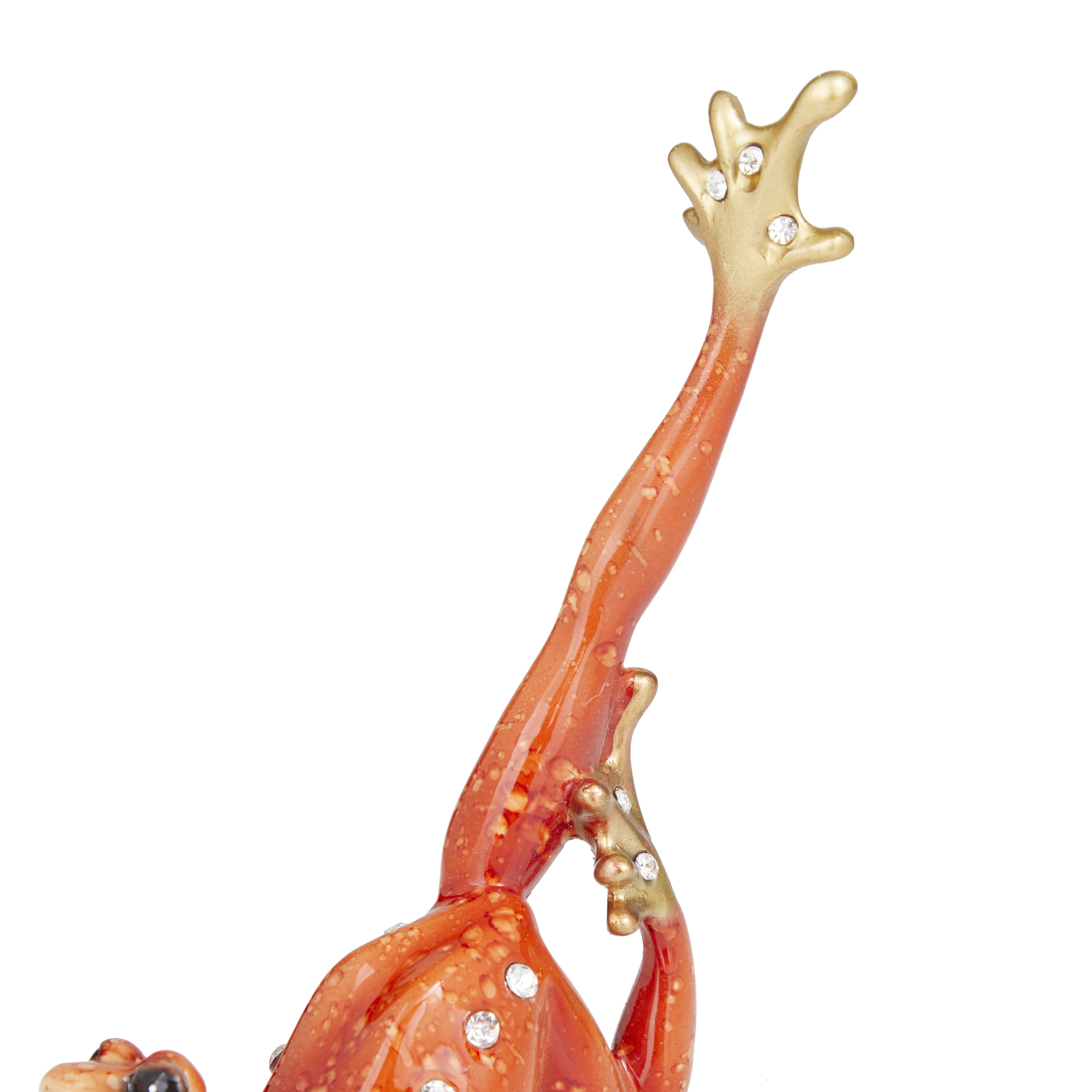 7"H, 6"W Multi Colored Polystone Frog Sculpture, by DecMode (3 Count)
