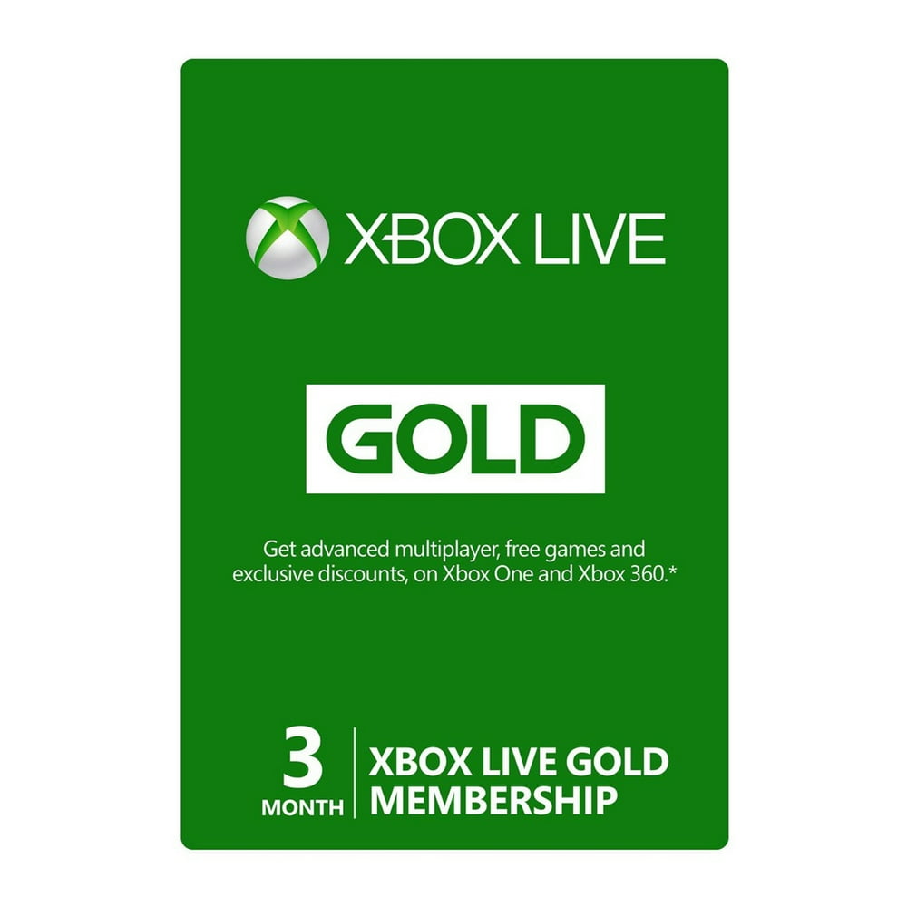 Xbox 3 months live membership card - Walmart.com - Walmart.com