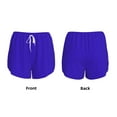 thumbnail image 5 of Lsque Darkblue Printed Women's Running Shorts with Liner Pockets,Elastic Quick Dry Workout Athletic Gym Yoga Shorts,Womens High Waist Shorts-Small, 5 of 9