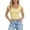 Yellow, variant on Going Out Tops for Women Lace Collar Short Sleeve Cropped Slim Fit Stretchy Basic Beach Clothes for Women,Black,M